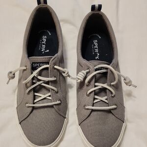Sperry Gray Sneakers with Canvas Upper and Minimalist Design